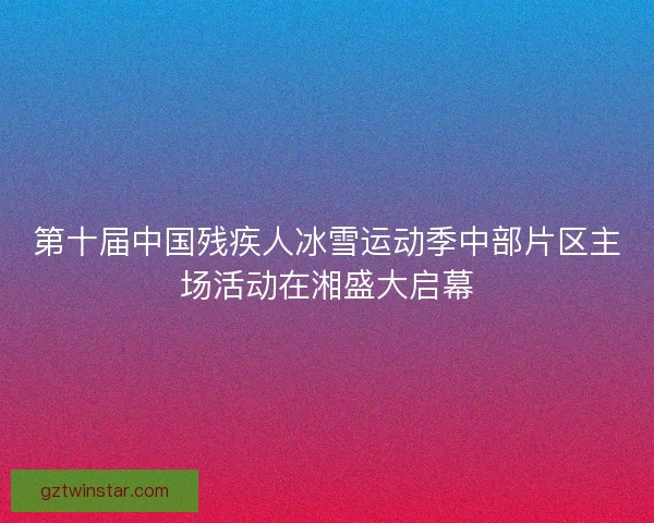 第十届中国残疾人冰雪运动季中部片区主场活动在湘盛大启幕