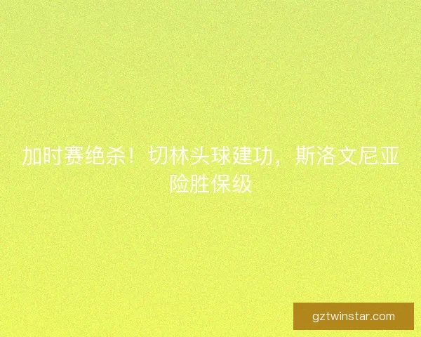 加时赛绝杀！切林头球建功，斯洛文尼亚险胜保级